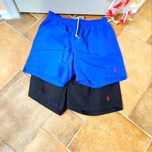 2 shorts  Polo   size  M color  blue and black